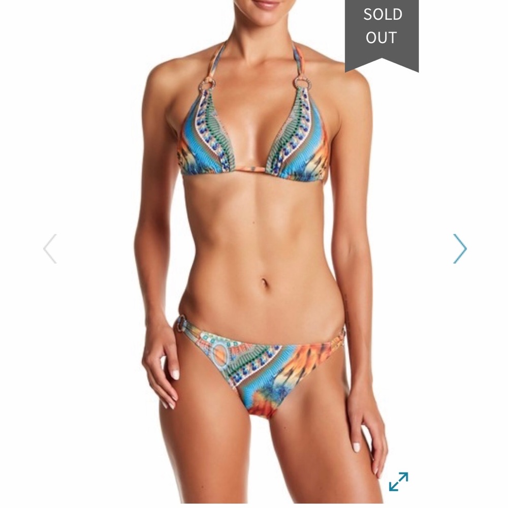 NWT La Moda 2pc O-Ring Triangle Bikini Set